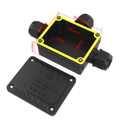 EW-M2068L-3T 3-Way Waterproof Cable Junction Box - 3