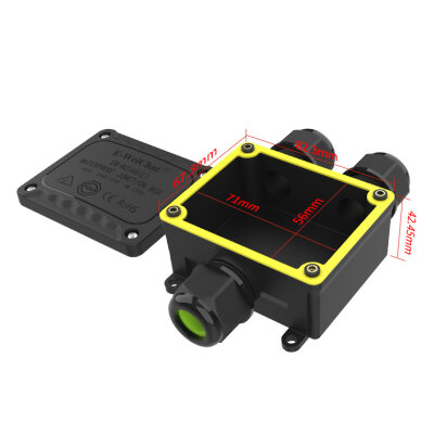 EW-M2068L-3Y 3-Way Waterproof Cable Junction Box - 3