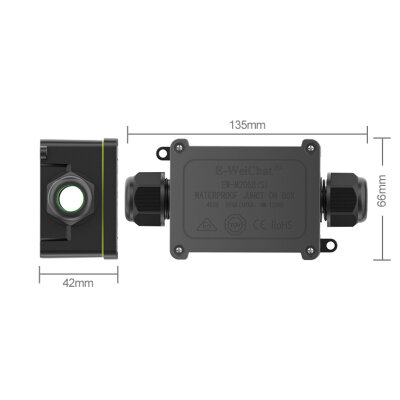 EW-M2068S-2T 2-Way Waterproof Cable Junction Box - 3