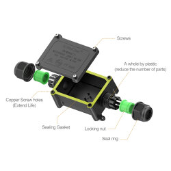 EW-M2068S-2T 2-Way Waterproof Cable Junction Box - 4