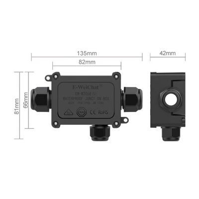 EW-M2068S-3T 3-Way Waterproof Cable Junction Box - 4