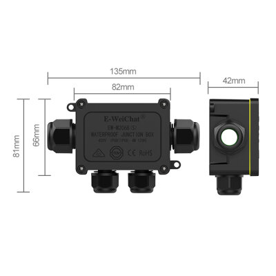 EW-M2068S-4TA 4-Way Waterproof Cable Junction Box - 3