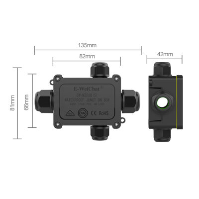EW-M2068S-4TB 4-Way Waterproof Cable Junction Box - 3