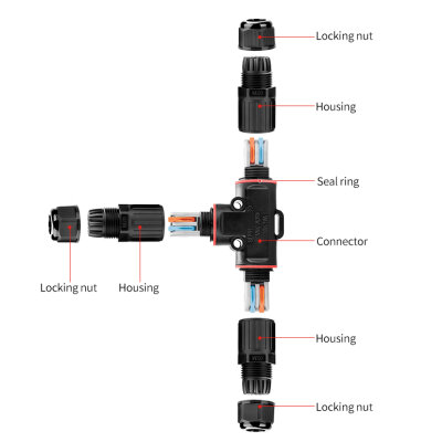 EW-P20T-2P T-Tip 2-Pin Su Geçirmez Konnektör - 4