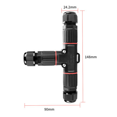 EW-P20T-2P T-Type 2-Pin Waterproof Connector - 3