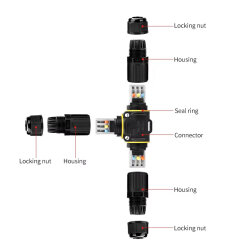 EW-P25T-3P T-Type 3-Pin Waterproof Connector - 4