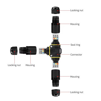 EW-P25T-3P T-Type 3-Pin Waterproof Connector - 4