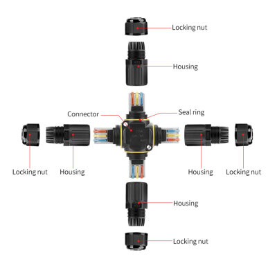 EW-P25X-3P X-Type 3-Pin Waterproof Connector - 3