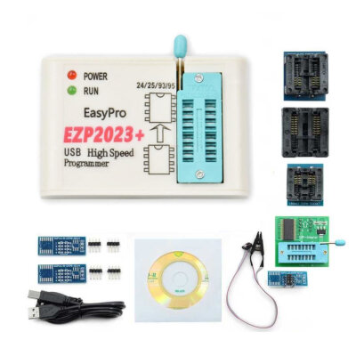 EZP2023+ EEPROM Bios USB SPI Programmer + 3 Converter Adapters and Test Clips - 1