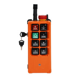 F21-E1B-JTX+ AC/DC 24V-440V Industrial Crane Wireless Remote Control Set + Emergency Stop + Safety Lock - 2