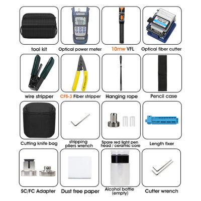 G710A 16 Pieces Fiber Optic Tools Kit - 2