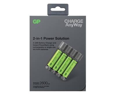 GP X411 4x2600mAh USB Charger and Powerbank - 4