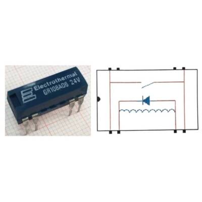 GR108AD6 24V Reed Röle Tek Kontak N/O 24VDC 0.5A - 2