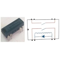 GR208-S840-5V Reed Röle Çift Kontak N/O 5VDC 0.5A - 2