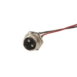 GX-16 2-Pin Wired Mike Connector - Male 