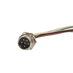 GX-16 6-Pin Kablolu Mike Konnektör - Erkek - Motorobit