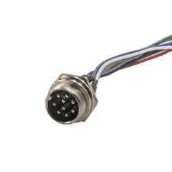 GX-16 9-Pin Kablolu Mike Konnektör - Erkek 