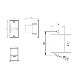 HDMI Female Panel Mount Connector - SHDTV-C - 3
