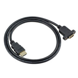HDMI HDTV 1080P Male-to-Female Panel Mount Extension Cable - 1 Meter - 2