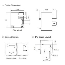 HF2160-1A-12DE 12V 30A Klima Rölesi 4-Pin - 3