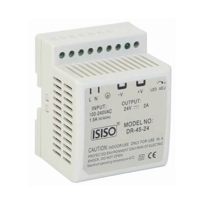 IDR-45-12 - 45W 12VDC 3.5A Rail Mount Power Supply - 1