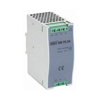 IDR-75-12 - 75W 12VDC 6.3A Rail Mount Power Supply - 1