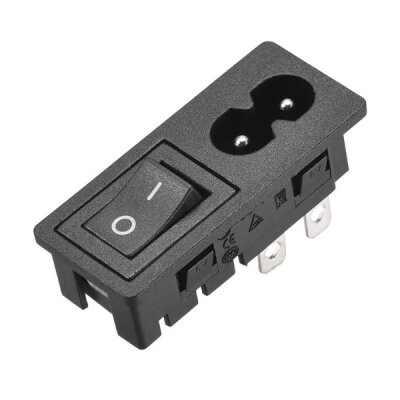 IEC C8 2-Pin Anahtarlı Power Soketi - 1