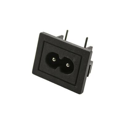 IEC320 C8 Male Power Socket 90 Degree - 1