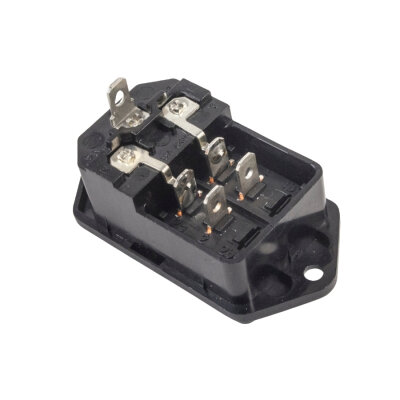 IEC320 Male Power Socket with Ear - Switched Without Fuse - 2