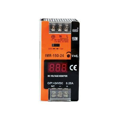 IMR-150-12 - 150W 12VDC 12.5A Mini Göstergeli Raya Montajlı Güç Kaynağı - 1