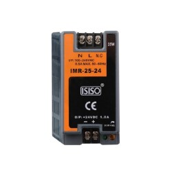 IMR-150-48 - 150W 48VDC 3.10A Mini Göstergeli Raya Montajlı Güç Kaynağı 