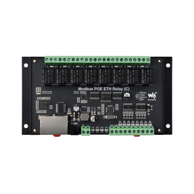 Industrial 8-Channel Modbus RTU Ethernet Relay Module (C) - PoE Ethernet Port - 4