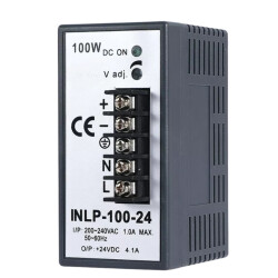 INLP-100-24 - 100W 24VDC 4.1A Rail Mounted Power Supply 