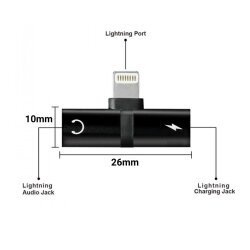 iPhone Lightning Charger and Headphone Jack Converter - 26mm - 3