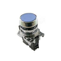 ISM-BA61 Metal Yaylı Push Buton - Mavi - ISISO