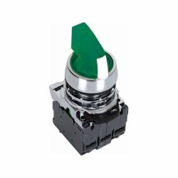 ISM-BK133M5 220V Metal Green Illuminated Latch Button 1-0-2 