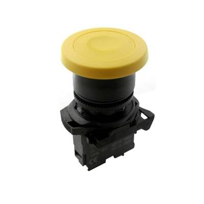 ISP-AC51 Mushroom Head Spring Button - Yellow - 1