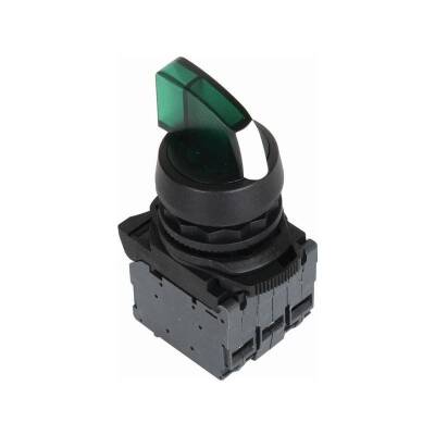 ISP-AK123M5 220V Green Illuminated Latch Button - 1