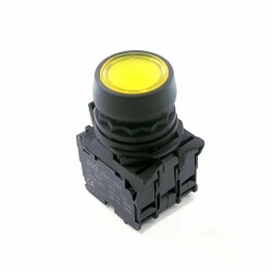 ISP-AW35B5 24V Led Işıklı Yaylı Buton - Sarı - ISISO