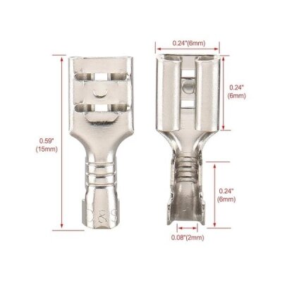 ITER 4.8A IF1D Non-insulated Cable End - 10 Pieces - 3
