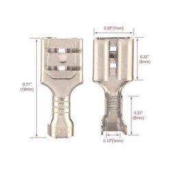 ITER 6.3A IF1D Non-insulated Cable End - 10 Pieces - 3