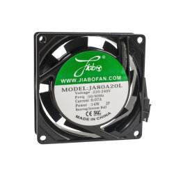 JA80A20L 220VAC 0.07A Metal Fan - 80x80x25mm