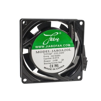 JA80A20L 220VAC 0.07A Metal Fan - 80x80x25mm - 1