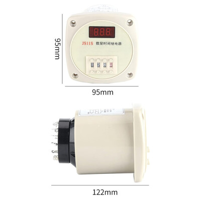 JS11S AC 220V Digital Display Time Relay 0.01 S ~ 999 H - 3