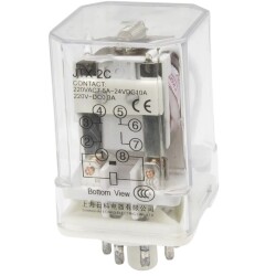 JTX-2C AC 220V 8 Pin 2NO + 2NC Electromagnetic Relay 