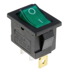 KCD1-1 Green Light On/Off Switch 3 Pin