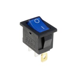 KCD1 Black Blue Illuminated On/Off Switch 3 Pin