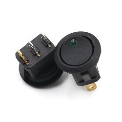 KCD1 Green Dot Illuminated On-Off Switch 12V