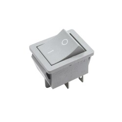 KCD4 Non-Illuminated On/Off Switch 4 Pin - Gray
