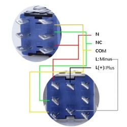 KD2-22 19mm Işıklı Anahtarlı Push Buton - Sarı - 4